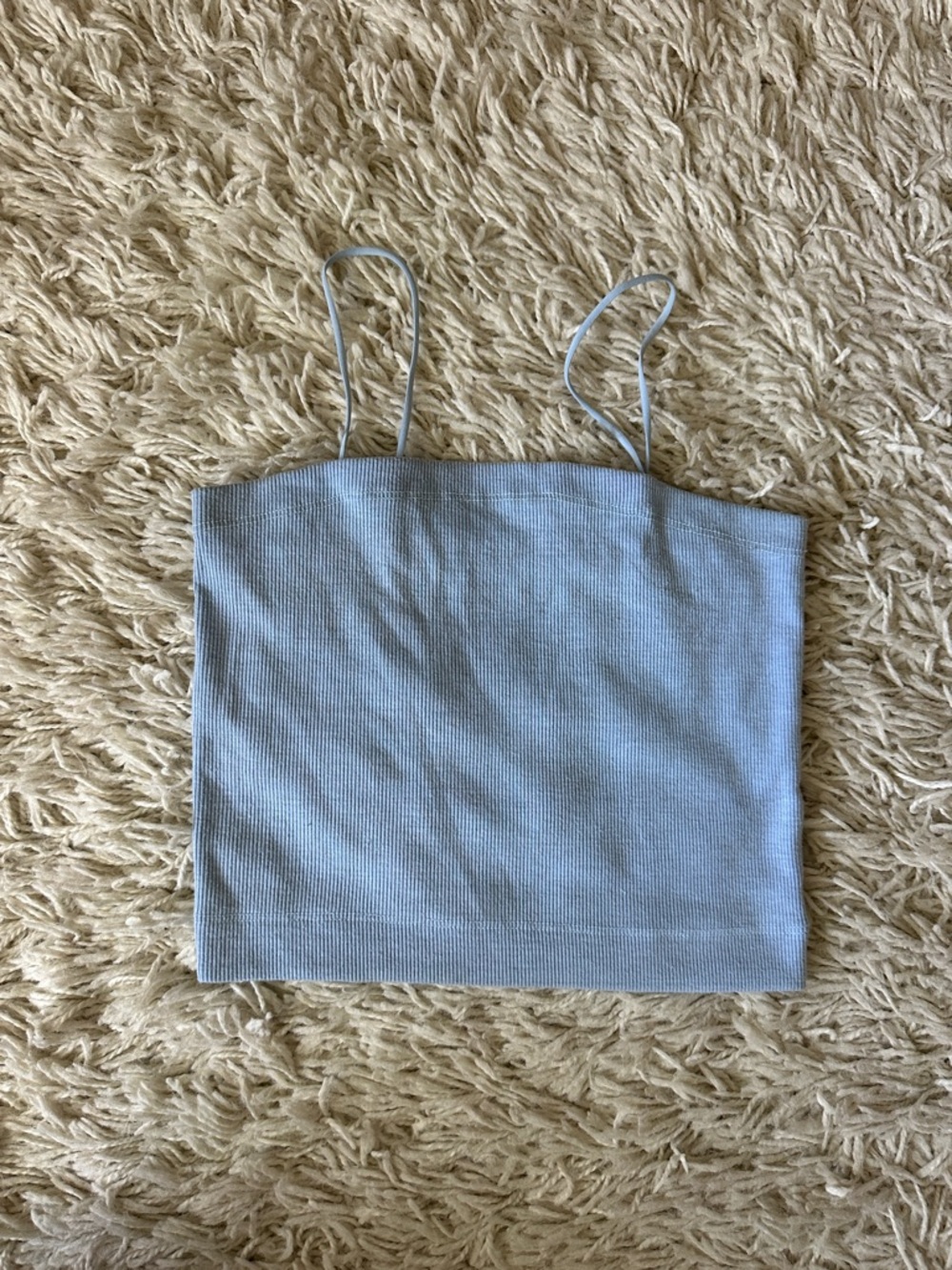 American Eagle Ribbed Crop Top with Spaghetti Straps